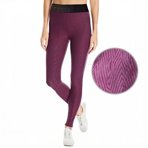 NWT Koral Timelapse Medium Rise Legging in Wine Sz Small - Picture 1 of 8